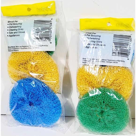 New - Kitchen Dish Pot Pan Plastic Mesh Scouring Washing Cleaning Scrubber - Picture 5 of 9
